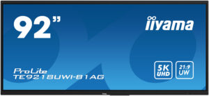 iiyama TE9218UWI-B1AG beeldkrant Interactief flatscreen 2,32 m (91.5") LED Wifi 500 cd/m² 5K Ultra HD Zwart Touchscreen Type pro