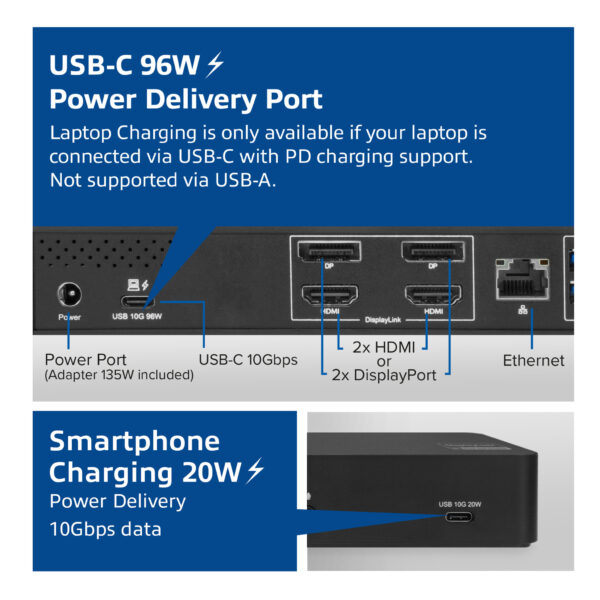 ACT USB-C Docking Station 4K, voor 2 HDMI of DisplayPort monitoren, DisplayLink - Afbeelding 8