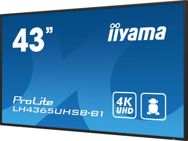 iiyama LH4365UHSB-B1 beeldkrant Kiosk-ontwerp 108 cm (42.5") LED Wifi 800 cd/m² 4K Ultra HD Zwart Type processor Android 11 24/7 - Afbeelding 7