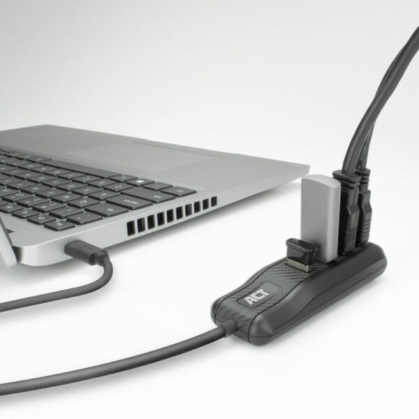 ACT AC6420 interface hub USB 3.2 Gen 1 (3.1 Gen 1) Type-C 5000 Mbit/s Zwart - Afbeelding 2