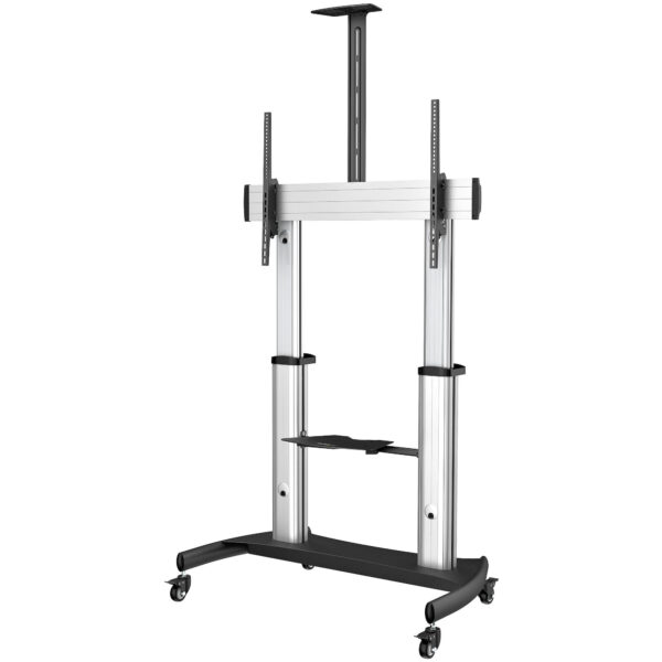 StarTech.com Verrijdbare TV Standaard - Stevige TV Vloerstandaard voor 60-100" Scherm (100kg) - In Hoogte te Verstellen Verrijdb