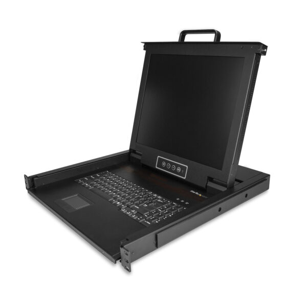 StarTech.com KVM Rack Console, Single Port VGA KVM met 17" LCD Scherm voor Server Rack, Complete Universele 1U LCD KVM Lade met