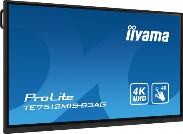 iiyama TE7512MIS-B3AG beeldkrant Kiosk-ontwerp 190,5 cm (75") LCD Wifi 400 cd/m² 4K Ultra HD Zwart Touchscreen Type processor An - Afbeelding 3