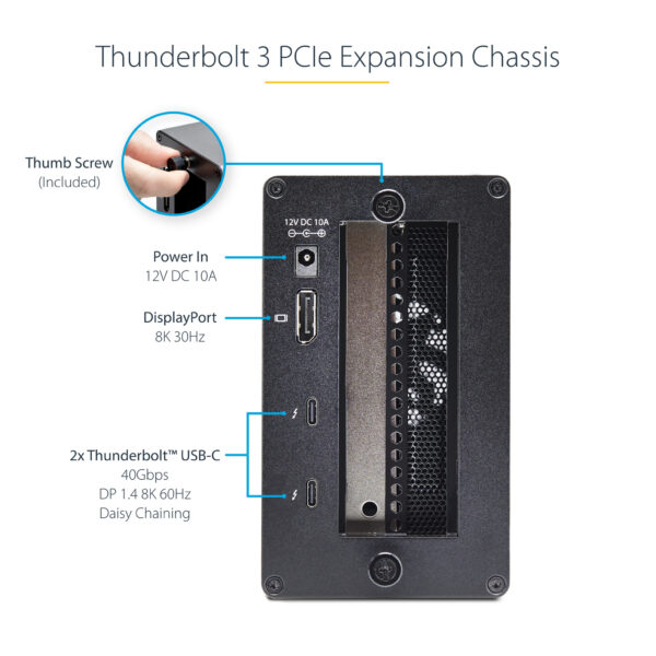 StarTech.com Thunderbolt 3 PCIe Box, Externe Behuizing met Twee PCI Express Slots, PCIe Expansion Chassis voor Laptops/Desktops/ - Afbeelding 11