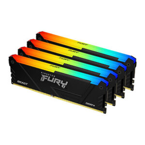 Kingston Technology FURY 64GB 2666MT/s DDR4 CL16 DIMM (Sets van 4) 1Gx8 Beast RGB