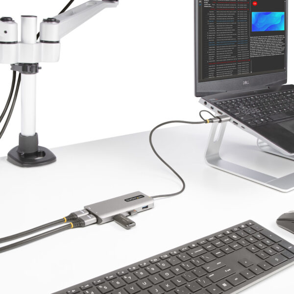 StarTech.com USB-C Multiport Adapter met Ingebouwde USB-C naar USB-A Dongle, Dual HDMI (4K30Hz/1080p60Hz), 3x USB-A 5Gbps, Mini - Afbeelding 7