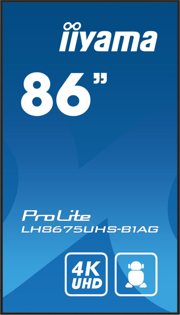 iiyama LH8675UHS-B1AG beeldkrant Digitale signage flatscreen 2,17 m (85.6") LCD Wifi 500 cd/m² 4K Ultra HD Zwart Type processor - Afbeelding 3