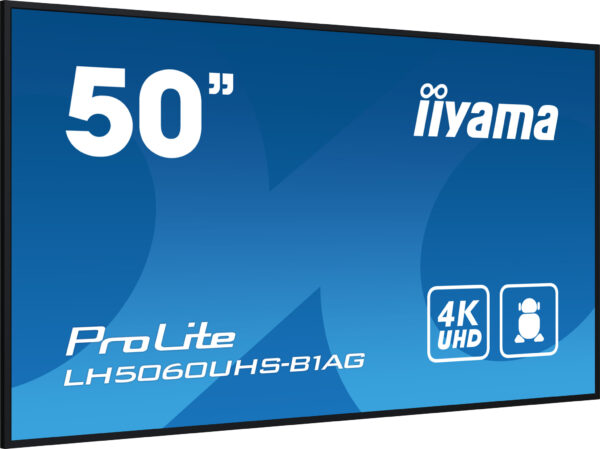 iiyama LH5060UHS-B1AG beeldkrant Digitaal A-kaart 125,7 cm (49.5") LED Wifi 500 cd/m² 4K Ultra HD Zwart Type processor Android 1 - Afbeelding 3
