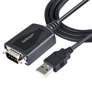 StarTech.com 1m USB Serial Converter Kabel, USB naar Serieel met COM Poort Retention, DB9 Male RS232 naar USB, USB naar Serial A