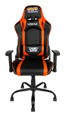 Konix Naruto Premium Gaming Chair PC-gamestoel Gecapitonneerde zitting Zwart, Oranje
