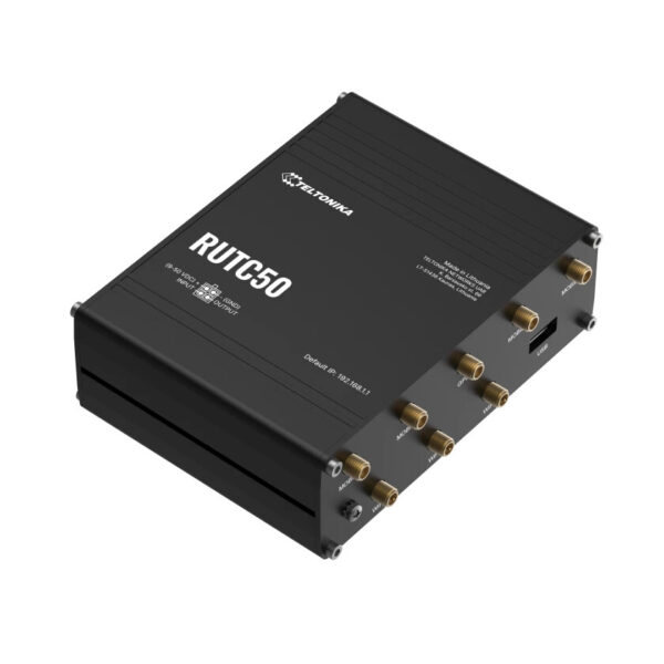 Teltonika RUTC50 draadloze router Gigabit Ethernet Dual-band (2.4 GHz / 5 GHz) 5G Zwart - Afbeelding 3