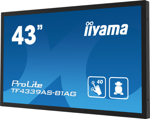 iiyama TF4339AS-B1AG beeldkrant Digitale signage flatscreen 108 cm (42.5") LED 500 cd/m² 4K Ultra HD Zwart Touchscreen Type proc - Afbeelding 7