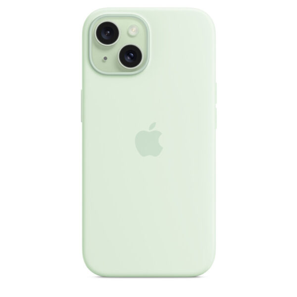 Apple Siliconenhoesje met MagSafe voor iPhone 15 - Zacht mintgroen - Afbeelding 4