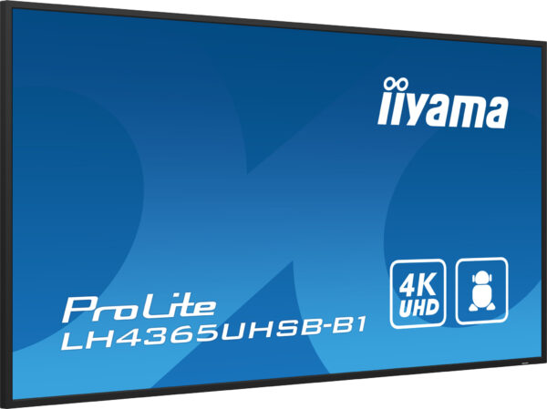 iiyama LH4365UHSB-B1 beeldkrant Kiosk-ontwerp 108 cm (42.5") LED Wifi 800 cd/m² 4K Ultra HD Zwart Type processor Android 11 24/7 - Afbeelding 6