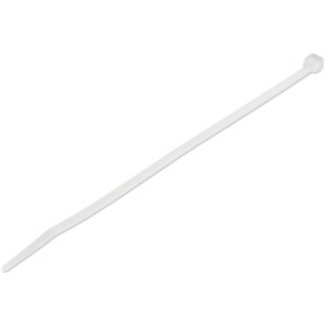 StarTech.com 20 cm Witte Kabelbinders 4 mm Breed, 55 mm Bundeldiameter, 22 kg Treksterkte Zelfsluitende Snelbinders uit Nylon me