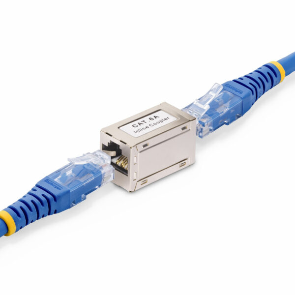 StarTech.com Shielded RJ45 Koppelstuk, Inline Cat6a Coupler, Female naar Female (F/F) T568B Connector, Shielded Ethernet Kabel V - Afbeelding 4