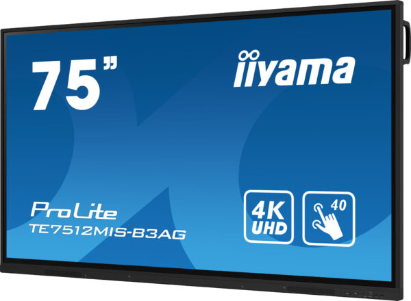 iiyama TE7512MIS-B3AG beeldkrant Kiosk-ontwerp 190,5 cm (75") LCD Wifi 400 cd/m² 4K Ultra HD Zwart Touchscreen Type processor An - Afbeelding 4