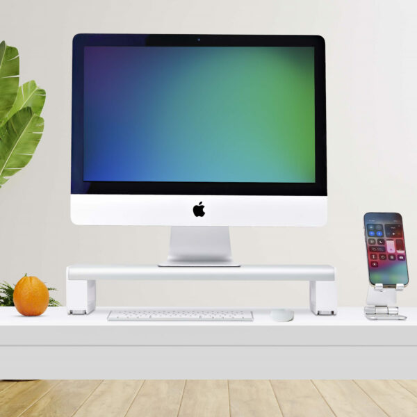 StarTech.com Ergonomische Monitorstandaard, Tot 15kg, Vaste Hoogte 9cm, Desktop Computer Monitor/Laptop Verhoger, Stalen Platfor - Afbeelding 9