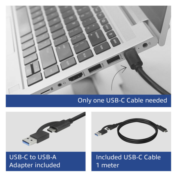 ACT USB-C Docking Station 4K, voor 2 HDMI of DisplayPort monitoren, DisplayLink - Afbeelding 9
