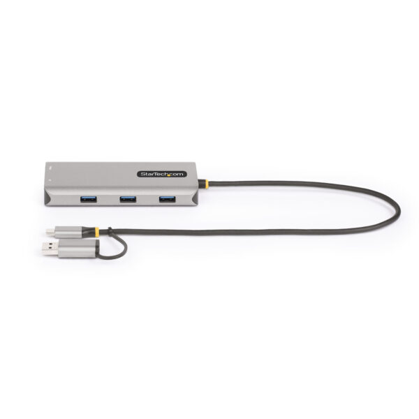 StarTech.com USB-C Multiport Adapter met Ingebouwde USB-C naar USB-A Dongle, Dual HDMI (4K30Hz/1080p60Hz), 3x USB-A 5Gbps, Mini - Afbeelding 4