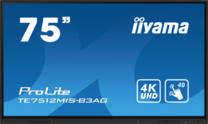 iiyama TE7512MIS-B3AG beeldkrant Kiosk-ontwerp 190,5 cm (75") LCD Wifi 400 cd/m² 4K Ultra HD Zwart Touchscreen Type processor An