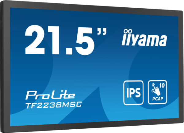 iiyama TF2238MSC-B1 beeldkrant Digitaal A-kaart 55,9 cm (22") LED 600 cd/m² Full HD Zwart Touchscreen - Afbeelding 4