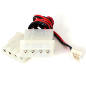 StarTech.com 6" TX3 to Large Internal Power LP4 CPU Fan Adapter Cable Zwart, Rood, Wit 0,1524 m