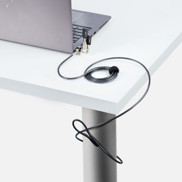StarTech.com 2m Universeel Laptop Kabelslot, Anti-diefstal Kabelslot, Security Kabel voor Notebook Compatibel met Noble Wedge&re - Afbeelding 4