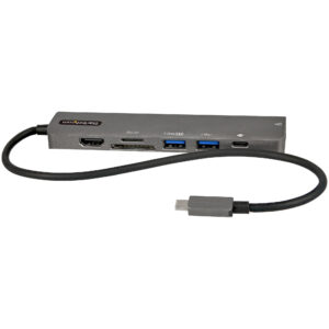 StarTech.com USB C Multiport Adapter - USB-C naar 4K 60Hz HDMI 2.0, 100W Power Delivery Pass-through, SD/MicroSD, 2-Port USB 3.0