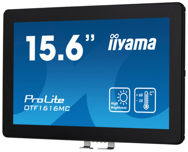iiyama OTF1616MC-B1 beeldkrant Digitale signage flatscreen 39,6 cm (15.6") LCD 1100 cd/m² Full HD Zwart Touchscreen - Afbeelding 4