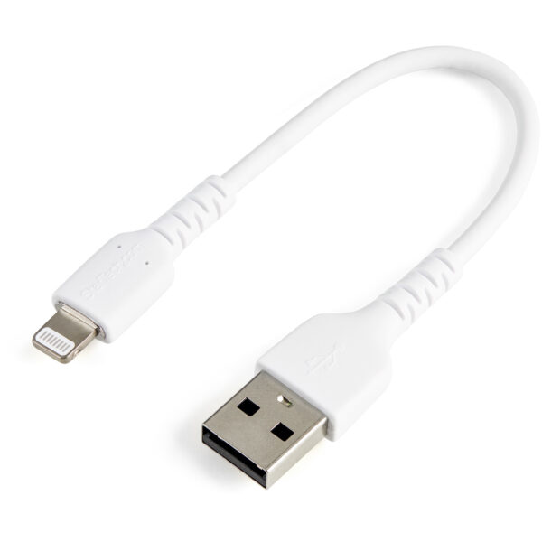 StarTech.com Premium USB-C naar Lightning Kabel 15cm Wit - USB Type C naar Lightning Charge & Sync Oplaadkabel - Verstevigd met