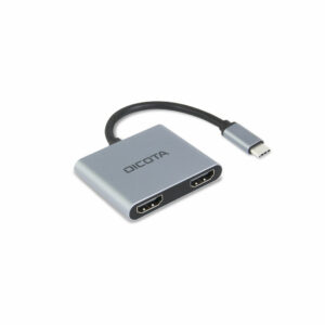 DICOTA D32063 dockingstation voor mobiel apparaat Tablet/smartphone/laptop Zilver
