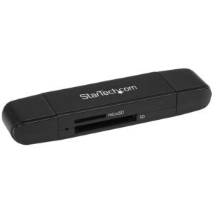 StarTech.com USB 3.0 Geheugenkaart Reader/Writer voor SD en microSD Kaarten, USB-C en USB-A, USB 3.0 SD Card Reader, Compact, 5G