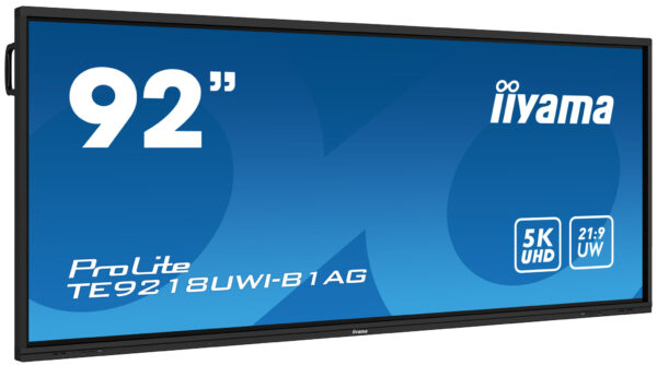 iiyama TE9218UWI-B1AG beeldkrant Interactief flatscreen 2,32 m (91.5") LED Wifi 500 cd/m² 5K Ultra HD Zwart Touchscreen Type pro - Afbeelding 2