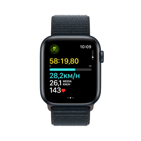 Apple Watch SE OLED 44 mm Digitaal 368 x 448 Pixels Touchscreen 4G Zwart Wifi GPS - Afbeelding 4