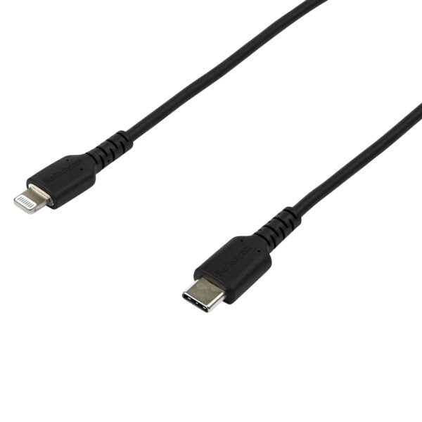 StarTech.com Premium USB-C naar Lightning Kabel 2m Zwart - USB Type C naar Lightning Charge & Sync Oplaadkabel - Verstevigd met