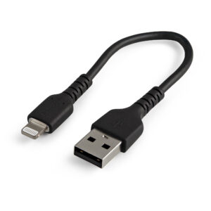 StarTech.com Premium USB-C naar Lightning Kabel 15cm Zwart - USB Type C naar Lightning Charge & Sync Oplaadkabel - Verstevigd me