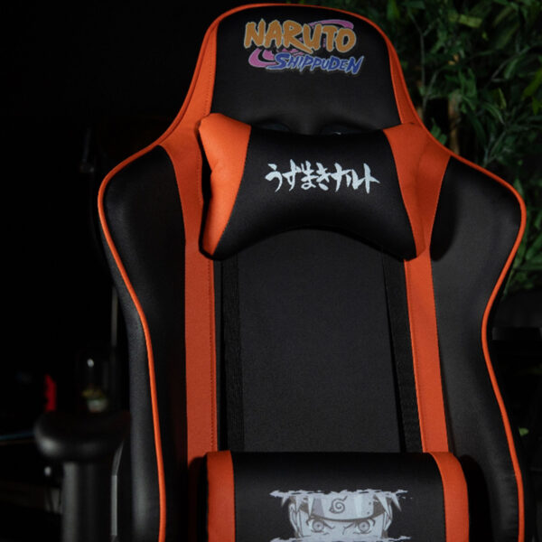 Konix Naruto Premium Gaming Chair PC-gamestoel Gecapitonneerde zitting Zwart, Oranje - Afbeelding 2