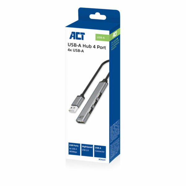 ACT USB-A hub 2.0, 4 poorts USB-A - Afbeelding 3