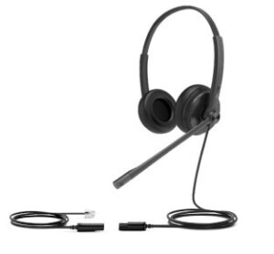 Yealink YHS34 Lite Dual Headset Bedraad Hoofdband Kantoor/callcenter Zwart