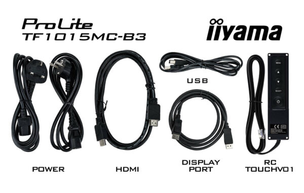 iiyama TF1015MC-B3 beeldkrant Interactief flatscreen 25,6 cm (10.1") LED 500 cd/m² HD Zwart Touchscreen - Afbeelding 9