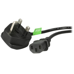 StarTech.com 1.8m UK Computer Stroomkabel, 18AWG, BS 1363 naar C13, 10A 250V, Zwart, AC Vervangkabel, Kettle Lead / UK Voedingsk