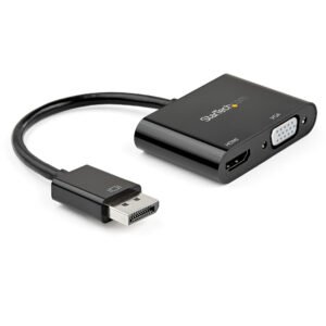 StarTech.com DisplayPort naar HDMI VGA Adapter, DisplayPort 1.2 HBR2 naar HDMI 2.0 (4K 60Hz) of VGA 1080p Converter Dongle, DP n