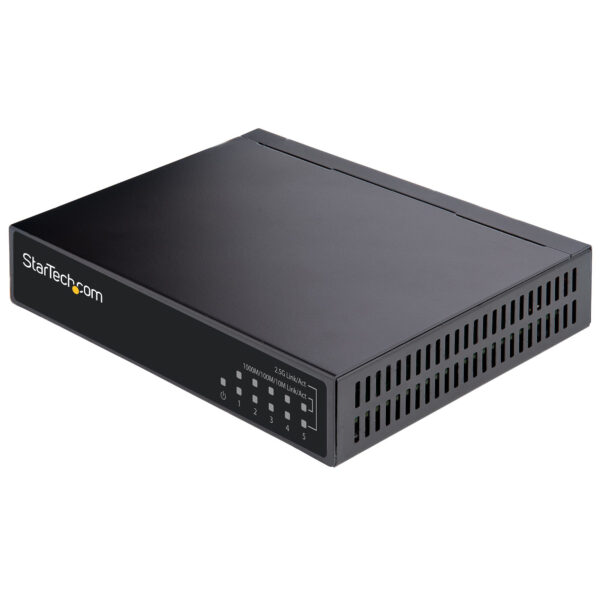 StarTech.com Unmanaged 2.5G Switch - 5 Port Gigabit Switch - 2.5GBASE-T Unmanaged Ethernet Switch - Ethernet Splitter - Din Rail