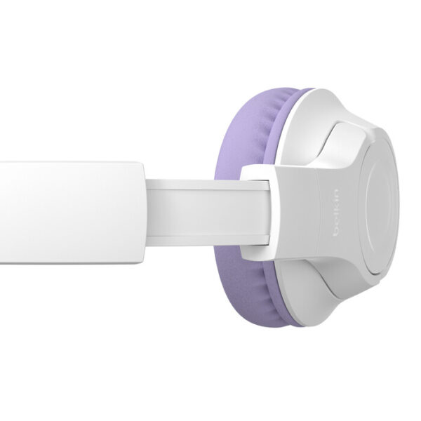 Belkin SOUNDFORMINSPIRE OVEREAR HEADSET LAV Bedraad en draadloos Hoofdband Oproepen/muziek USB Type-C Bluetooth Lavendel, Wit - Afbeelding 4