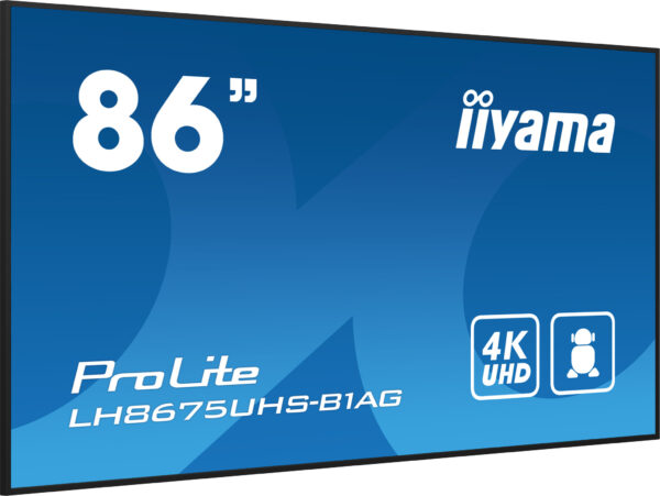 iiyama LH8675UHS-B1AG beeldkrant Digitale signage flatscreen 2,17 m (85.6") LCD Wifi 500 cd/m² 4K Ultra HD Zwart Type processor - Afbeelding 4