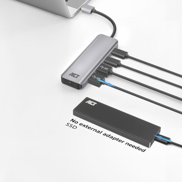 ACT USB-A hub 3.0, 2x USB-A, 2x USB-C - Afbeelding 6