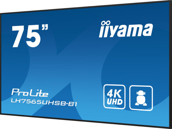 iiyama LH7565UHSB-B1 beeldkrant Kiosk-ontwerp 189,2 cm (74.5") LED Wifi 800 cd/m² 4K Ultra HD Zwart Type processor Android 11 24 - Afbeelding 7