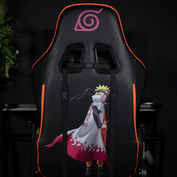 Konix Naruto Premium Gaming Chair PC-gamestoel Gecapitonneerde zitting Zwart, Oranje - Afbeelding 3