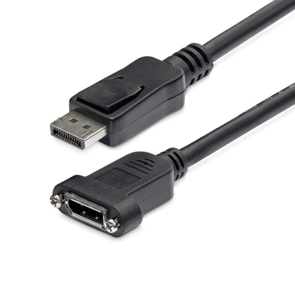 StarTech.com 91cm Panel Mount DisplayPort Kabel - 4K x 2K - DisplayPort 1.2 Verlengkabel Male to Female - DP Adapterkabel met DP